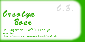 orsolya boer business card